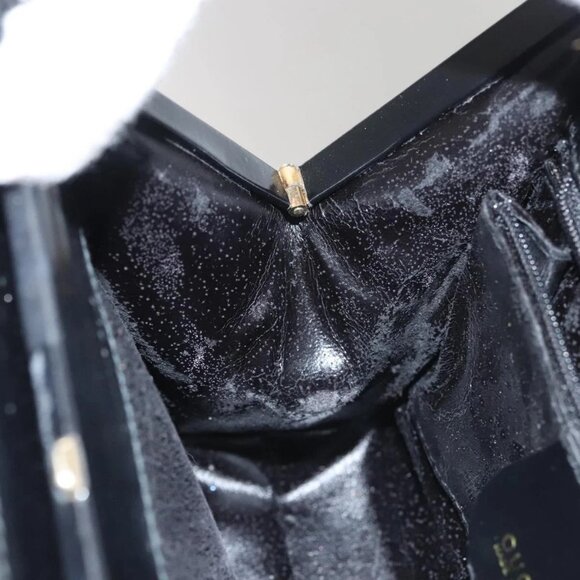 GUCCI Shoulder Bag Leather Black Gold 007 2046 0268 Auth BA1194 - Picture 12 of 16